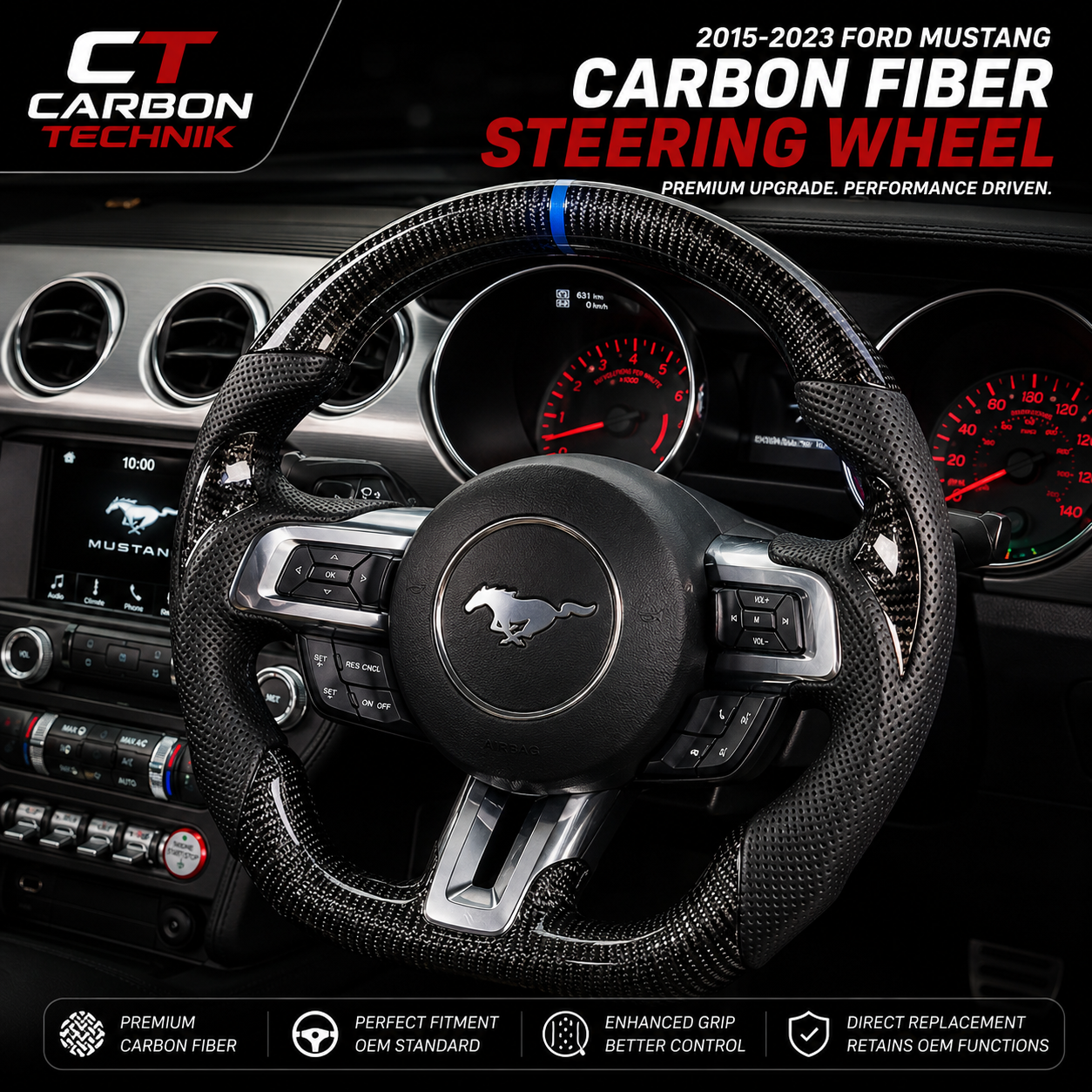 Mustang Carbon Steering wheels
