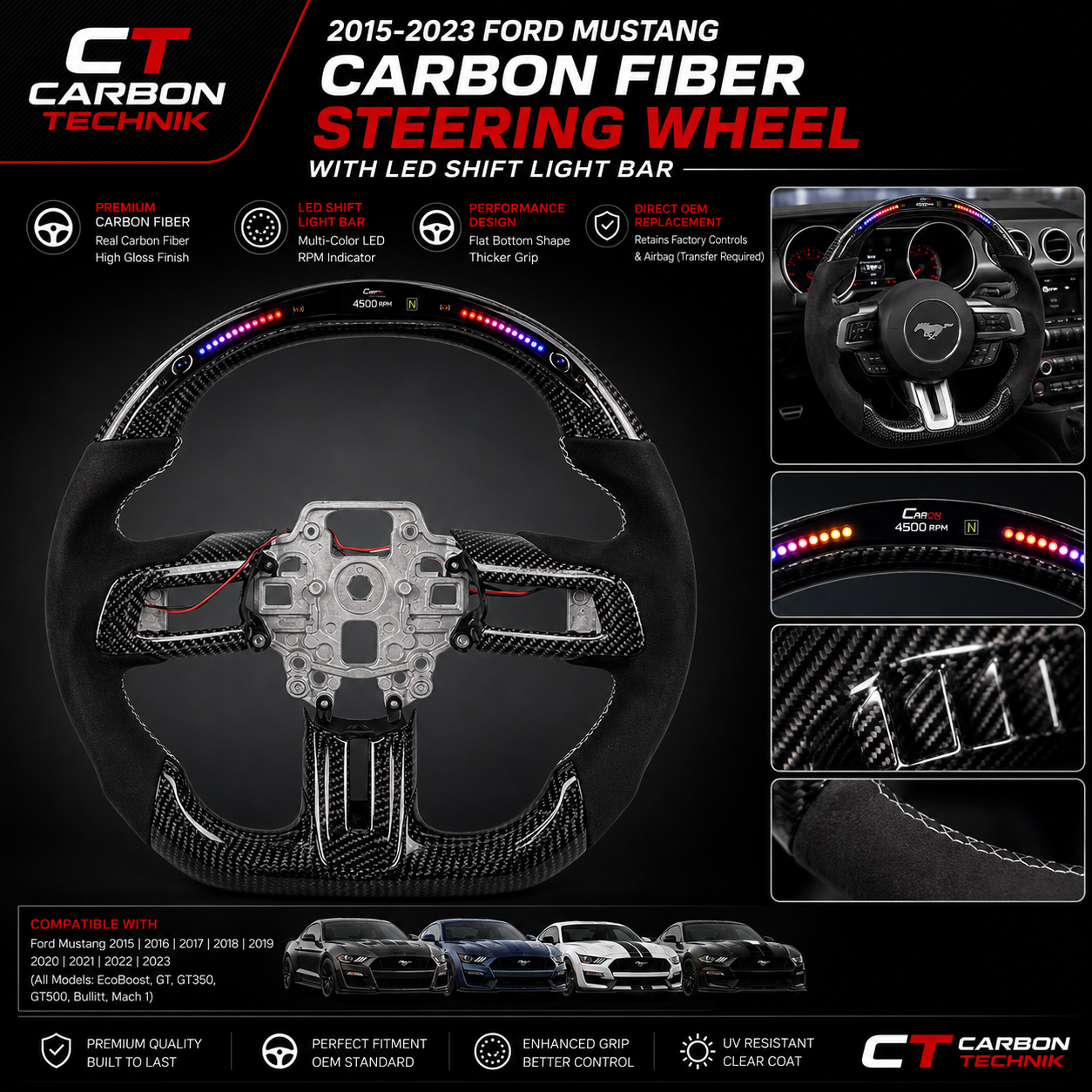Mustang Carbon Steering wheels