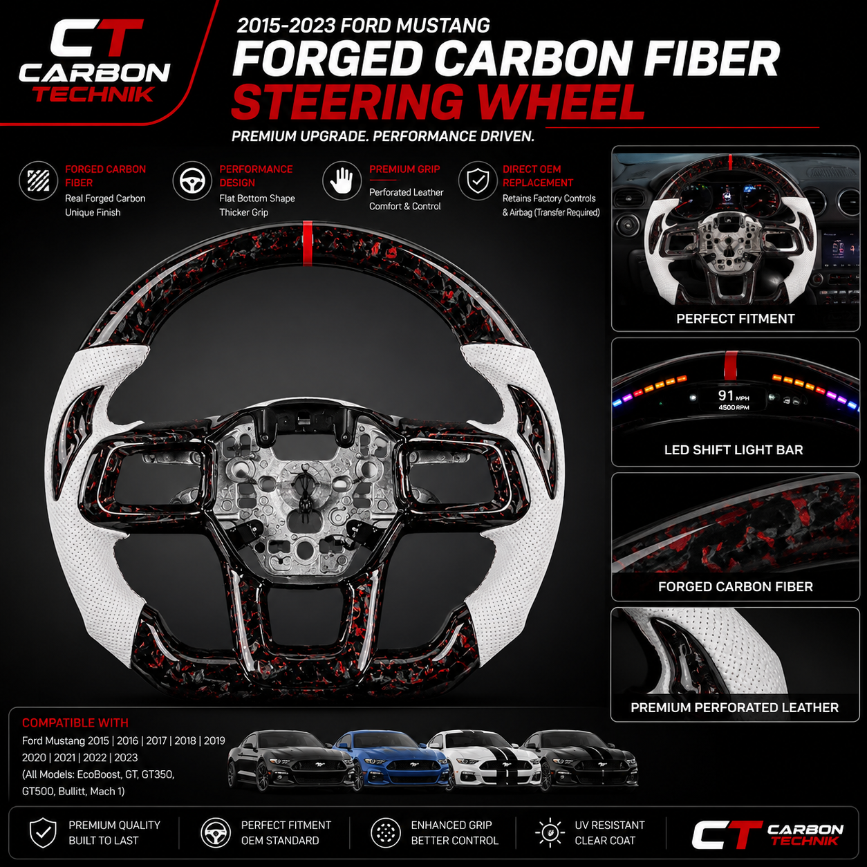 Mustang Carbon Steering wheels