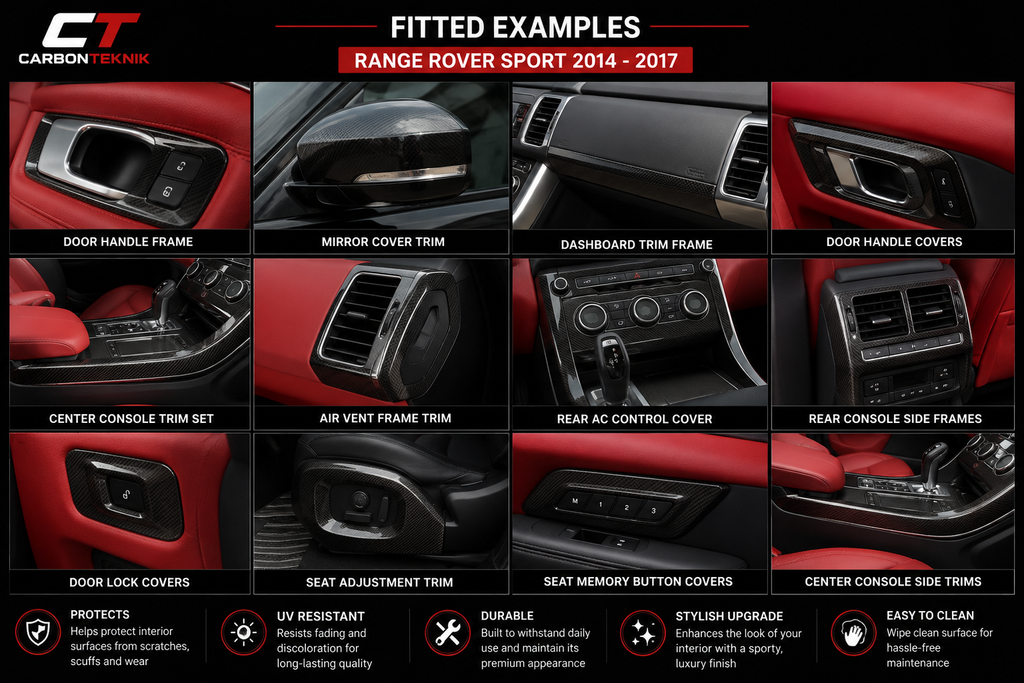 Carbon Fiber Interior Trim Collection – Range Rover Sport (2014–2017)