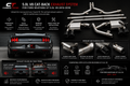 2015–2018 Ford Mustang GT 5.0L V8 Stainless Steel Cat-Back Exhaust System 76mm