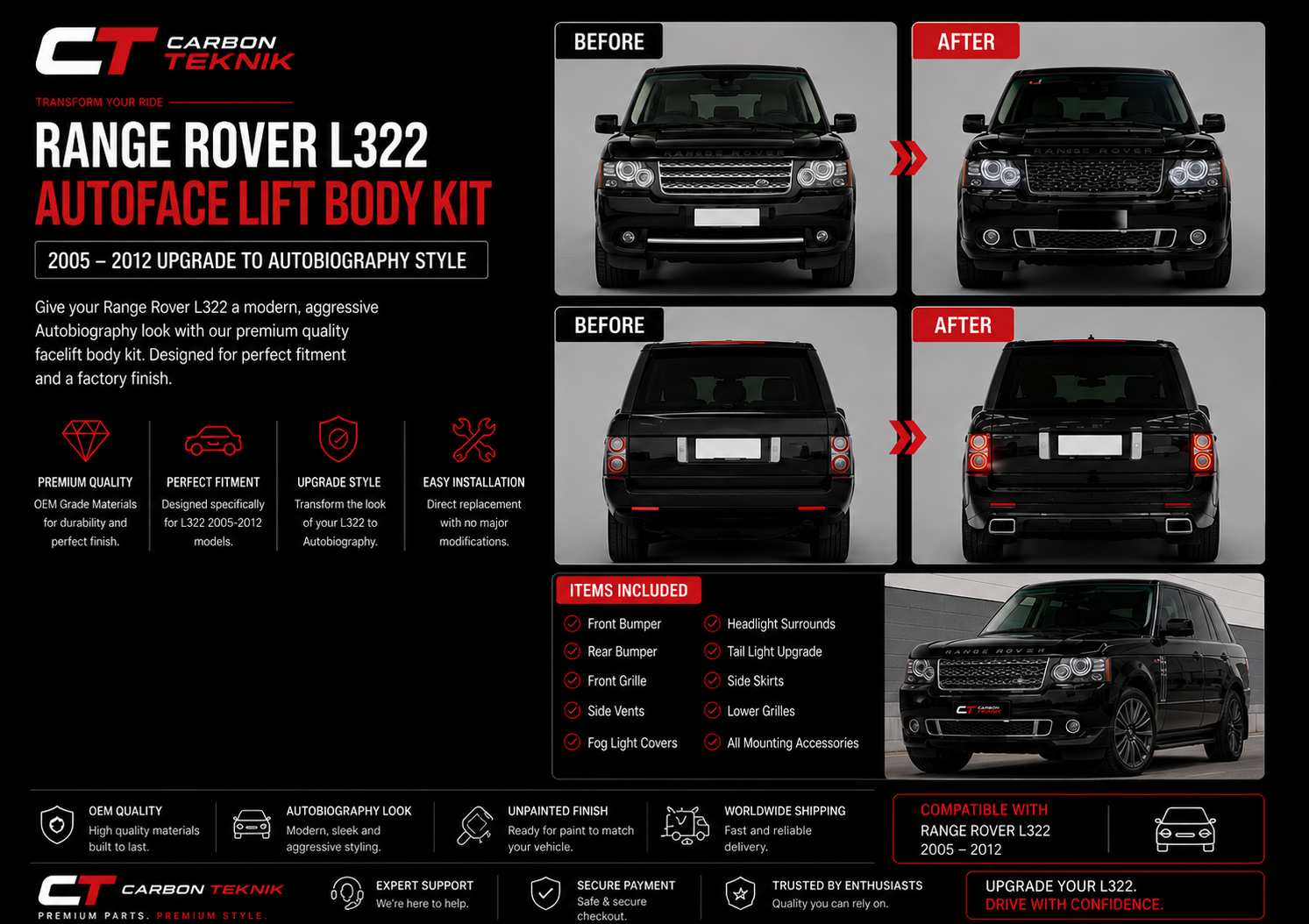 Carbon Technik Range Rover L322 Autobiography Body Kit (2005–2012)