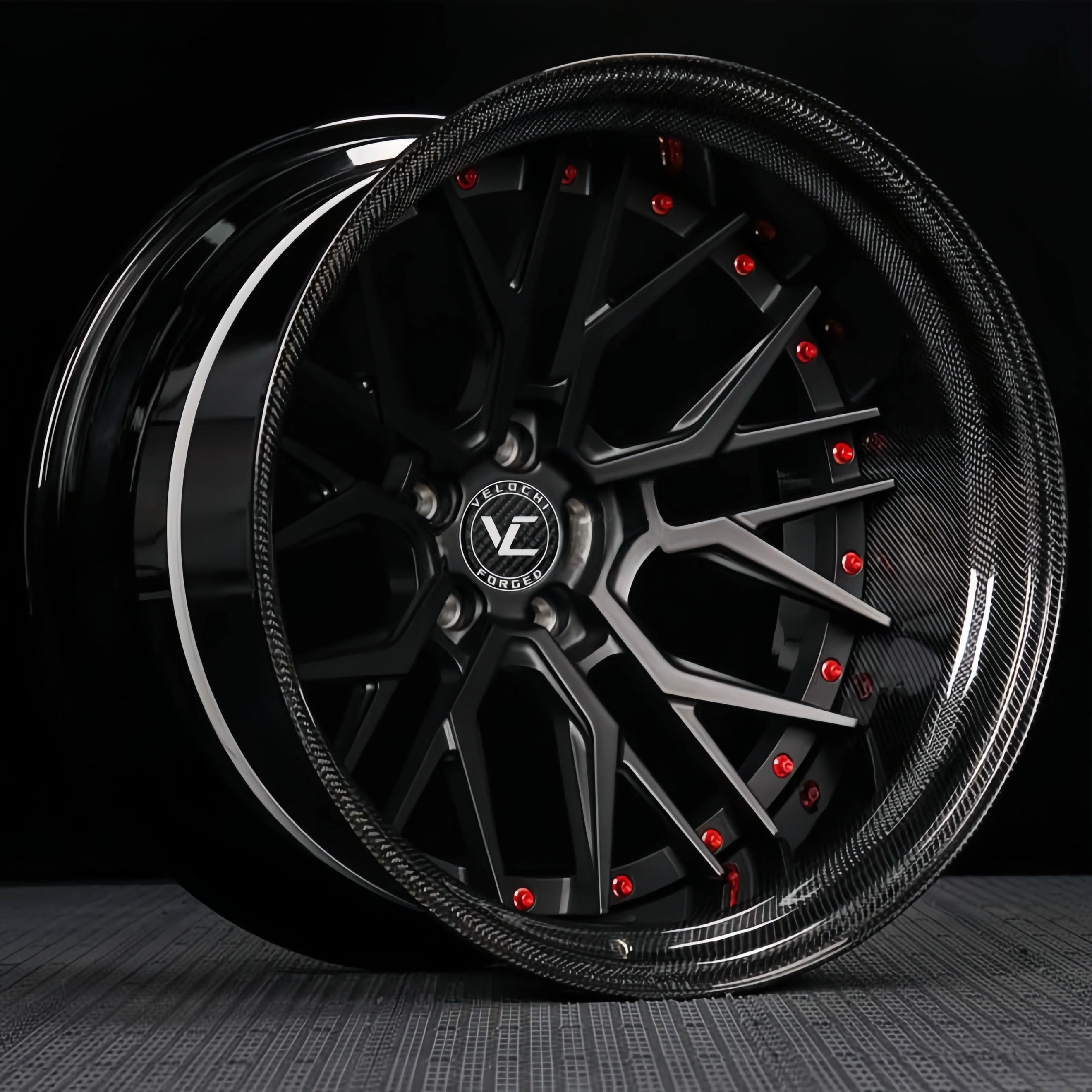 Mustang 20inch Wheel - Carbon Lip - 2 piece forged. 4 off.