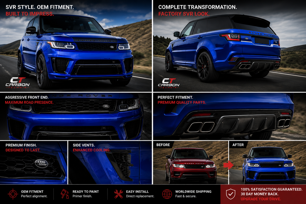 Range Rover Sport L494 2014–2017 to 2018 SVR Full Conversion Body Kit