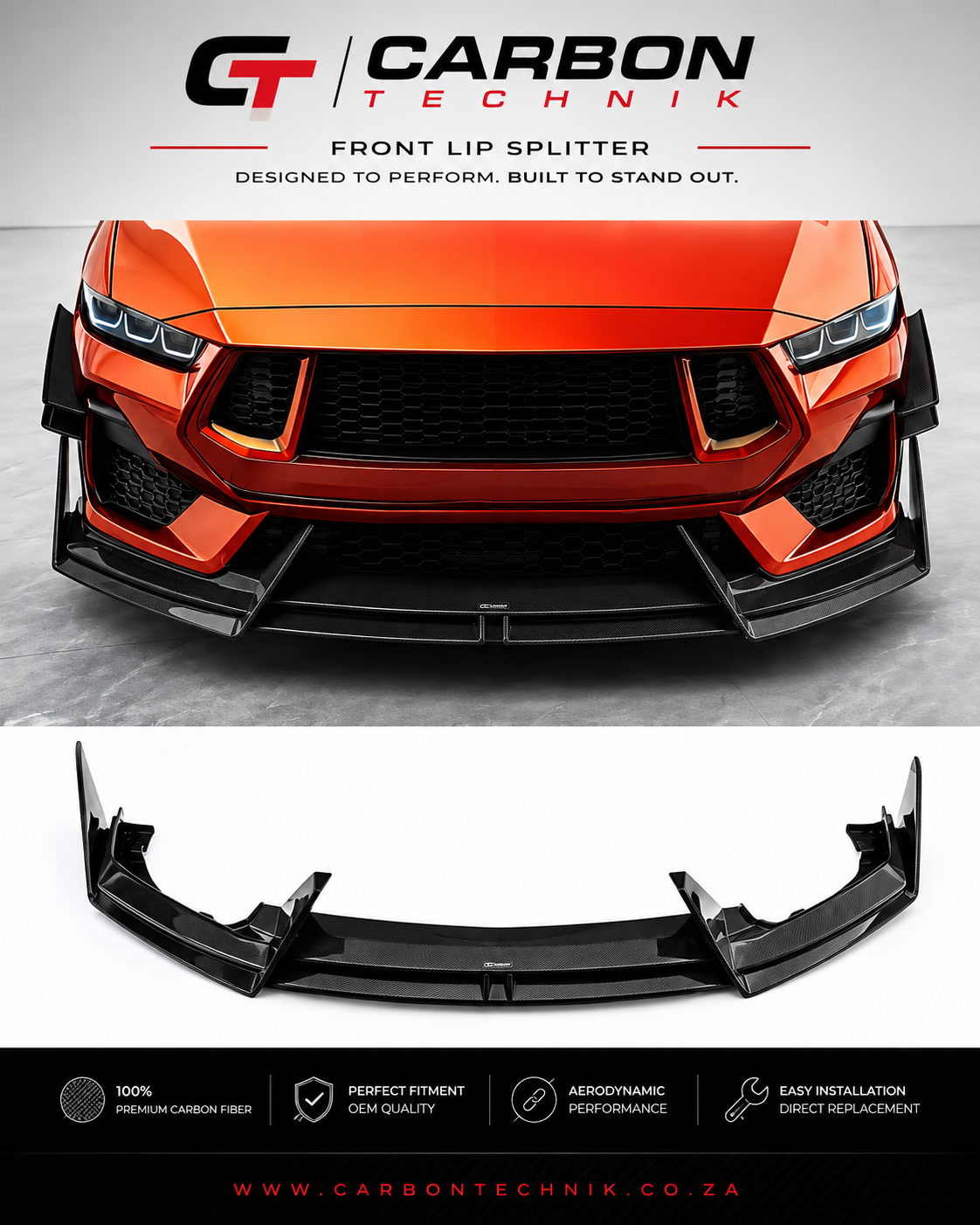 S650 Mustang Front Splitter