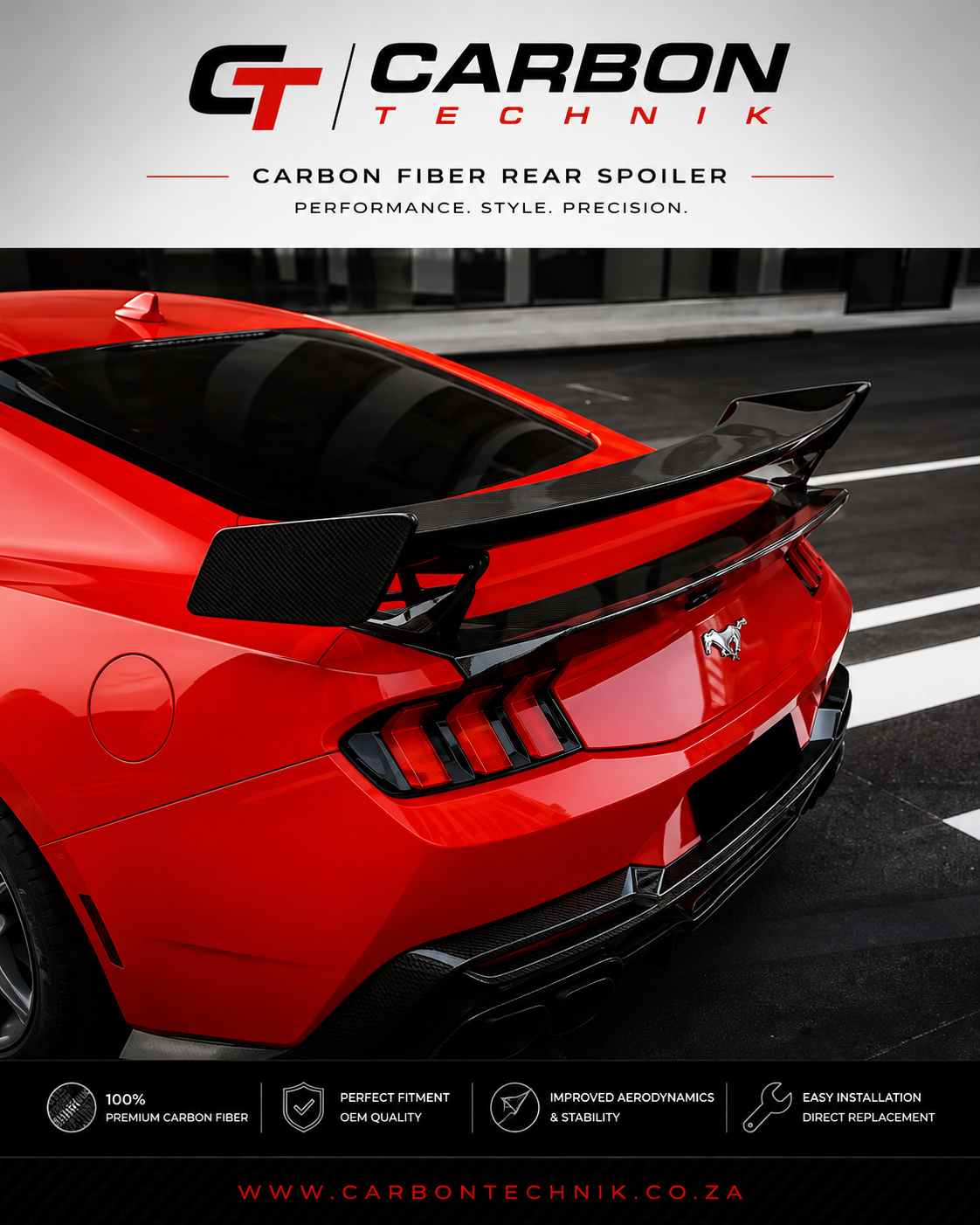 S650 Mustang Carbon Wing + Ducktail